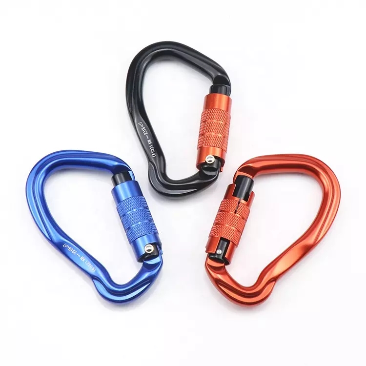 Culpeo Pear shape 7109TL 23KN Mountaineering Climbing Pear Shape carabiner Aerial Work Rope Rescue Safety Hook