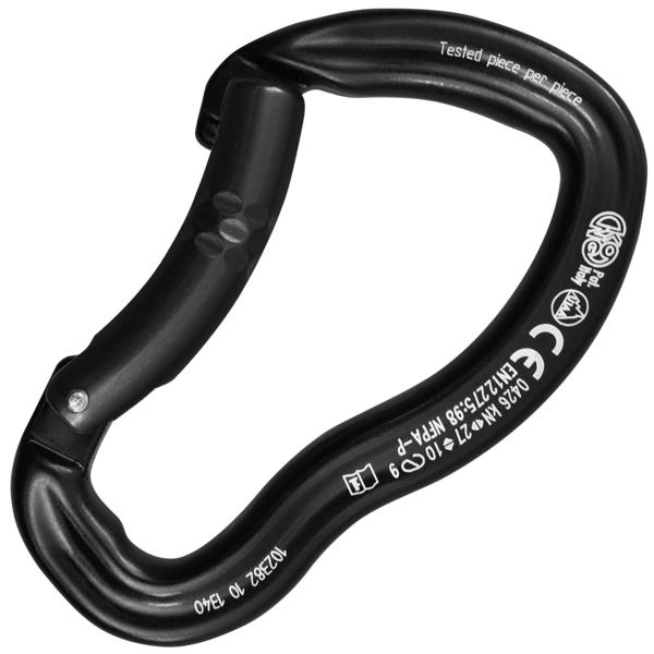 意大利KONG  763小巧、轻便的安全连接锁  ERGO ALU BENT GATE BLACK