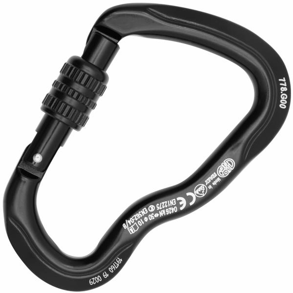 意大利KONG 778铝合金竖锁特快门扣FERRATA GHIERA EXPRESS NERO