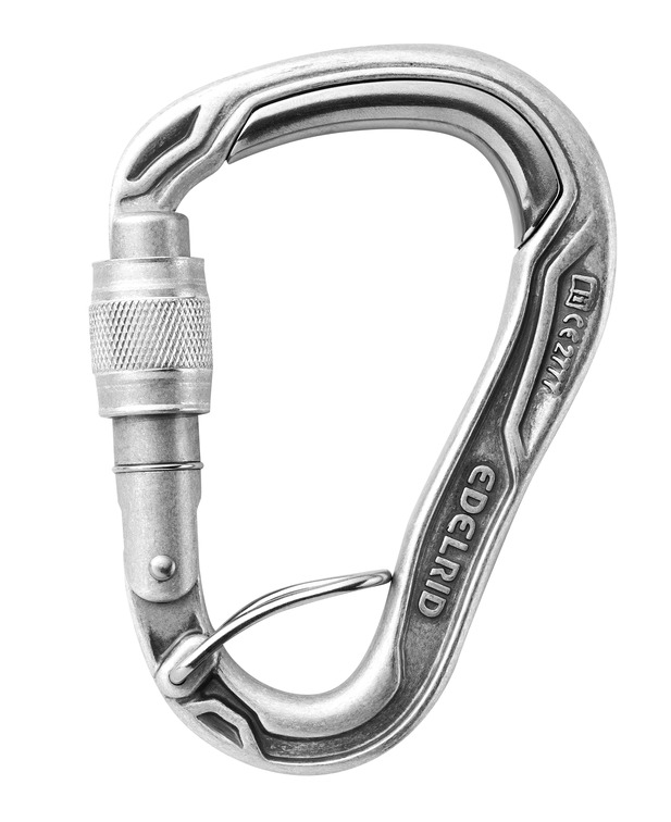 德国  爱德瑞德 Edelrid   HMS Bulletproof Screw FG	73726	登山攀岩HMS防扭转加强丝扣梨形大开口主锁