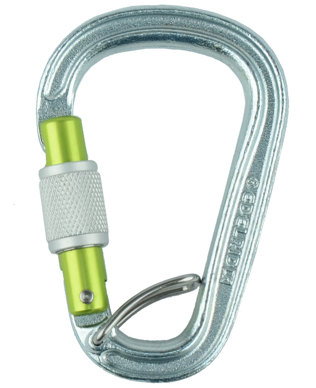 德国  爱德瑞德 Edelrid  HMS Bruce Steel Screw FG	72006	登山攀岩  HMS防扭转梨形丝扣钢锁