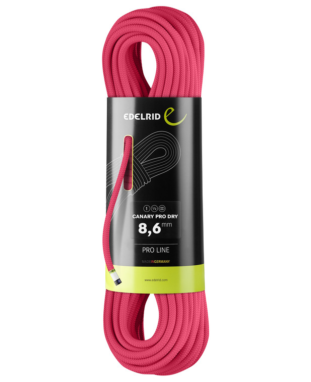 德国  爱德瑞德  Edelrid Canary Pro Dry 8,6 mm	71270 多功能动力绳