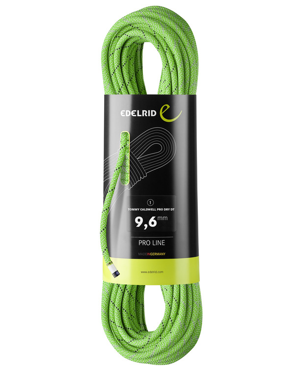 德国  爱德瑞德  Edelrid Tommy Caldwell Pro Dry DT 9,6 mm	71271 防水专业款动力绳